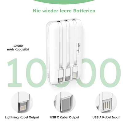 Alkaya Powerbank 10000 mAh weiß