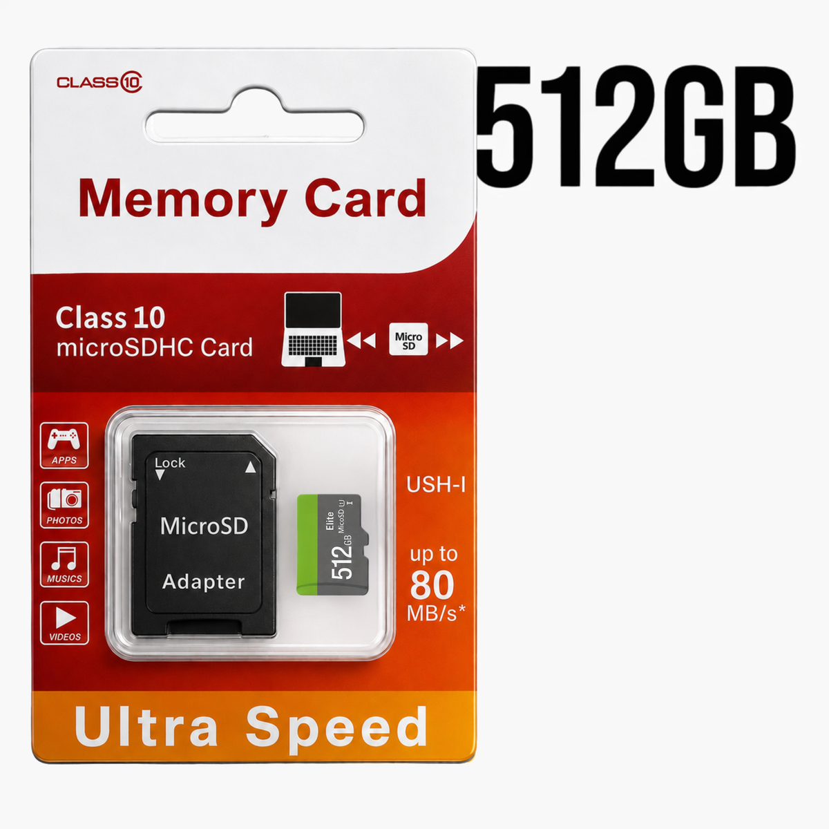 Micro SD Speicherkarte Elite 32GB 64GB 128GB 256GB 512GB 1TB