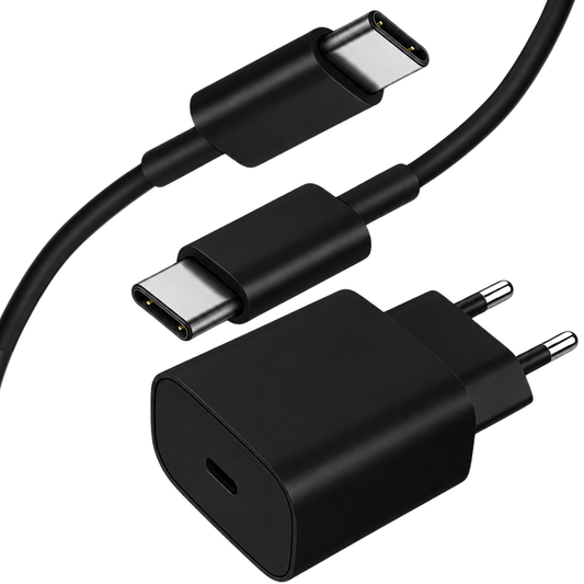 USB-C Schnell Ladekabel Ladegerät in schwarz
