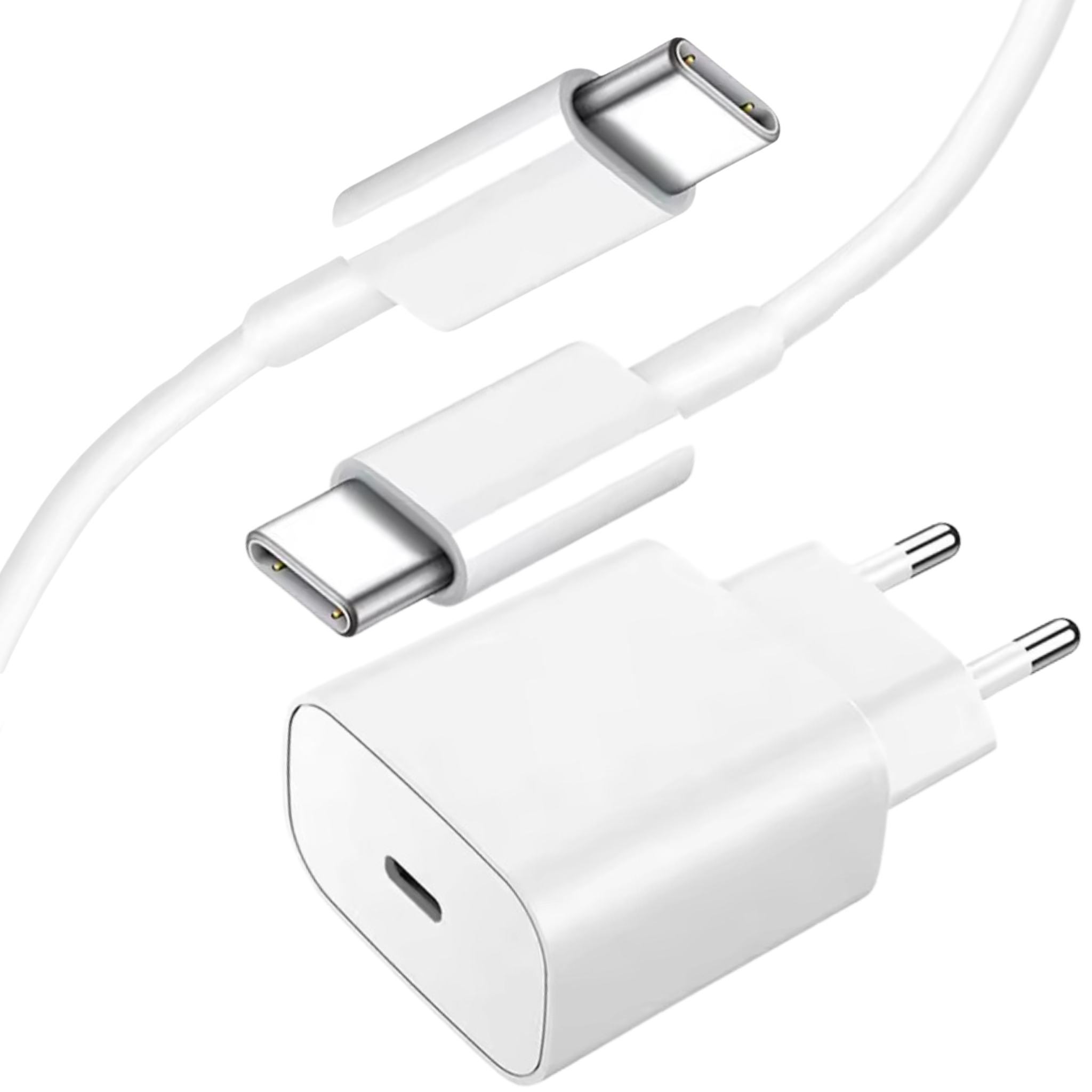 USB-C Schnell Ladekabel Ladegerät in Weiß