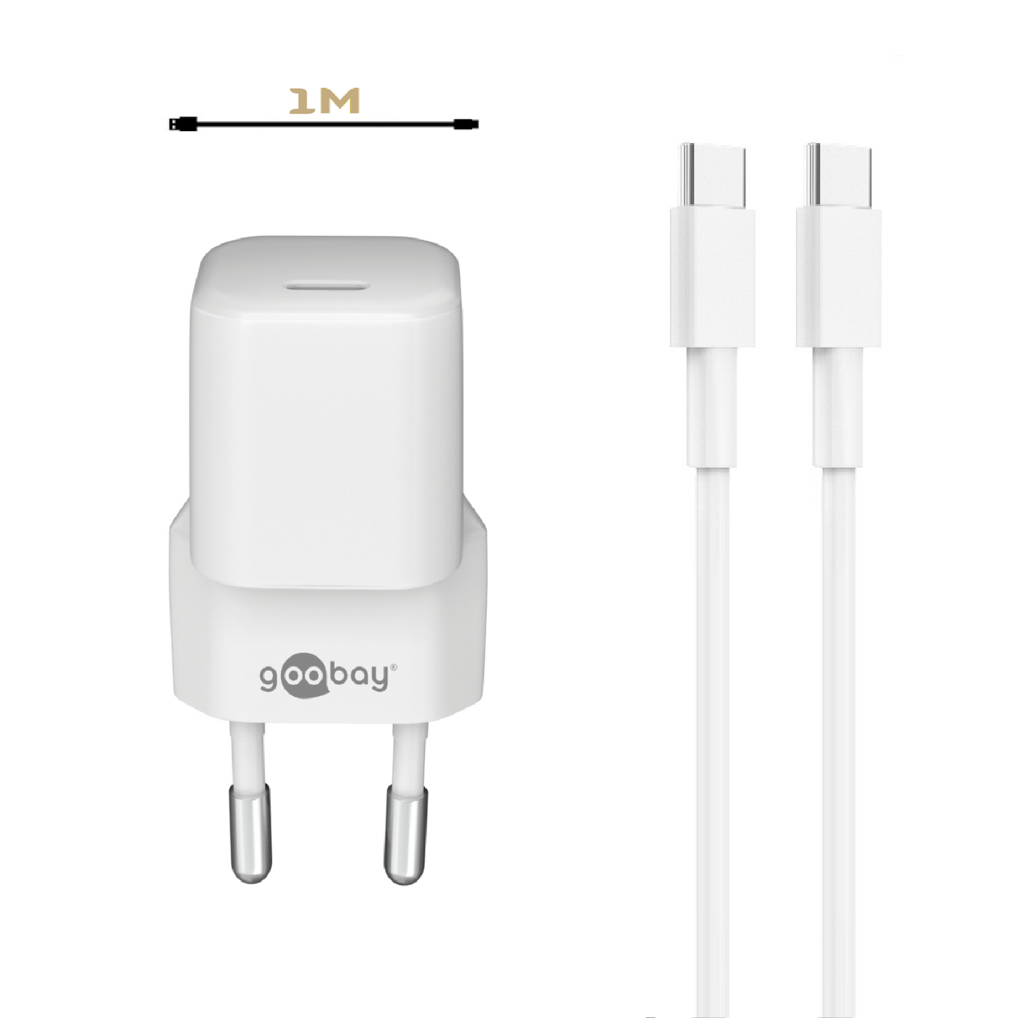 Goobay USB-C Ladeset weiß