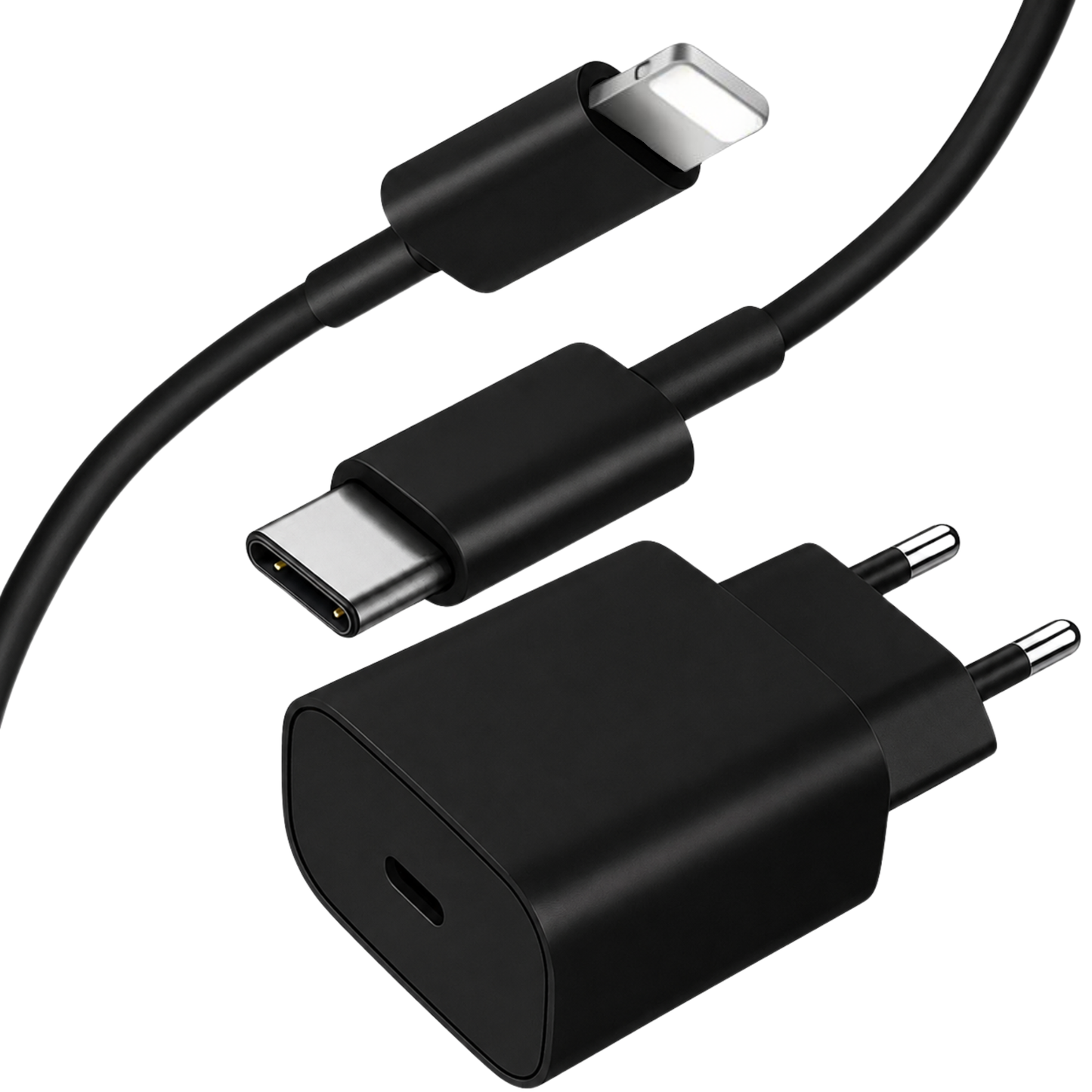 iPhone Schnell Ladekabel Ladegerät in schwarz