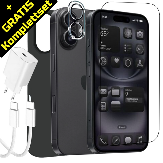 Apple iPhone 16 - 128GB - Schwarz - NEU - OVP + gratis Komplettset (schwarz)