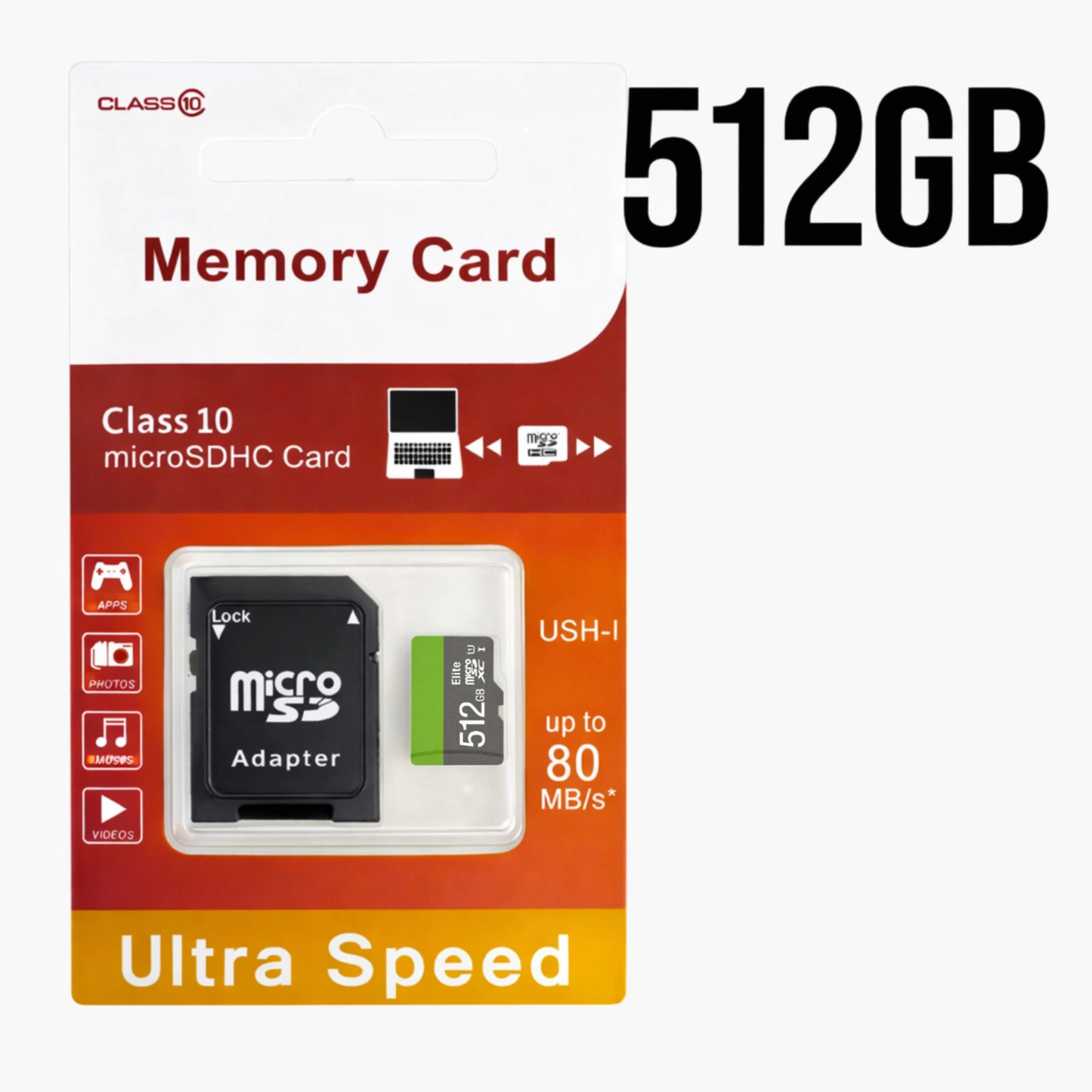 Micro SD Speicherkarte Elite 32GB 64GB 128GB 256GB 512GB 1TB